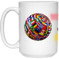 #1-THIS IS PURE GOLD INTERNATIONL GLOBE FLAG 15oz