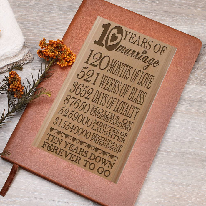 10 Years Of Marriage-Graphic Leather Journal