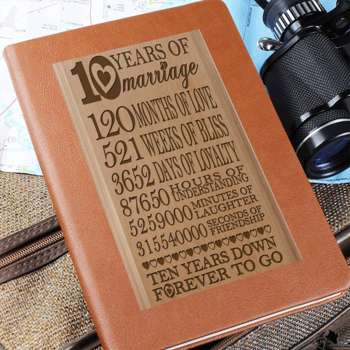 10 Years Of Marriage-Graphic Leather Journal