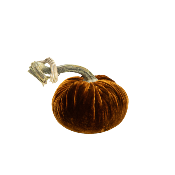 4" Velvet Pumpkin- Bronze