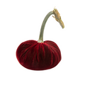 5" Velvet Pumpkin- Pomegranate