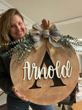 Personalized Initial/Last Name Wood Sign