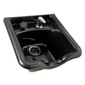 Jeffco ABS 8400 Stationary Bowl with 570 faucet and drain, ideal for salon hair washing.