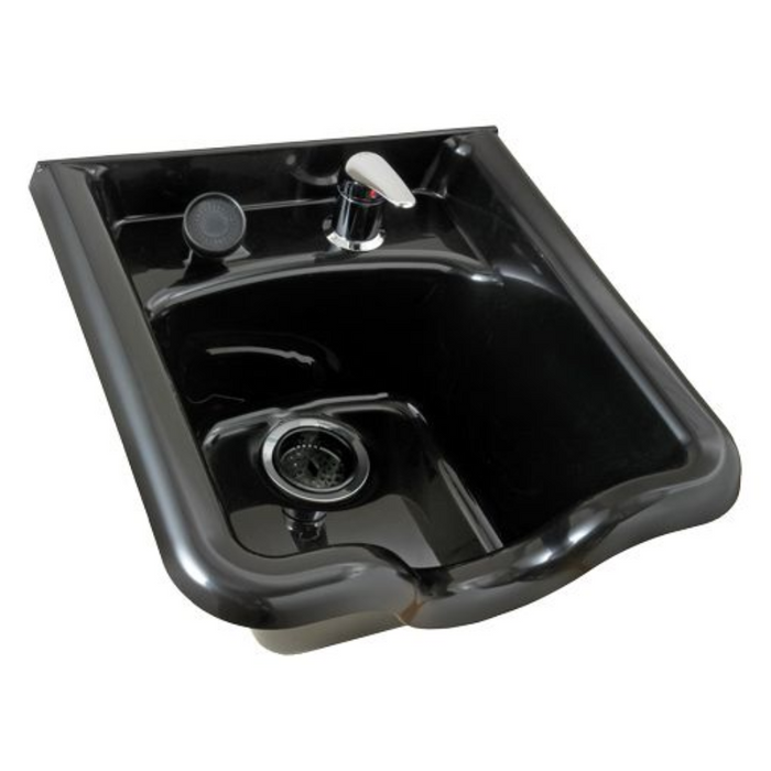 Jeffco ABS 8400 Stationary Bowl with 570 faucet and drain, ideal for salon hair washing.
