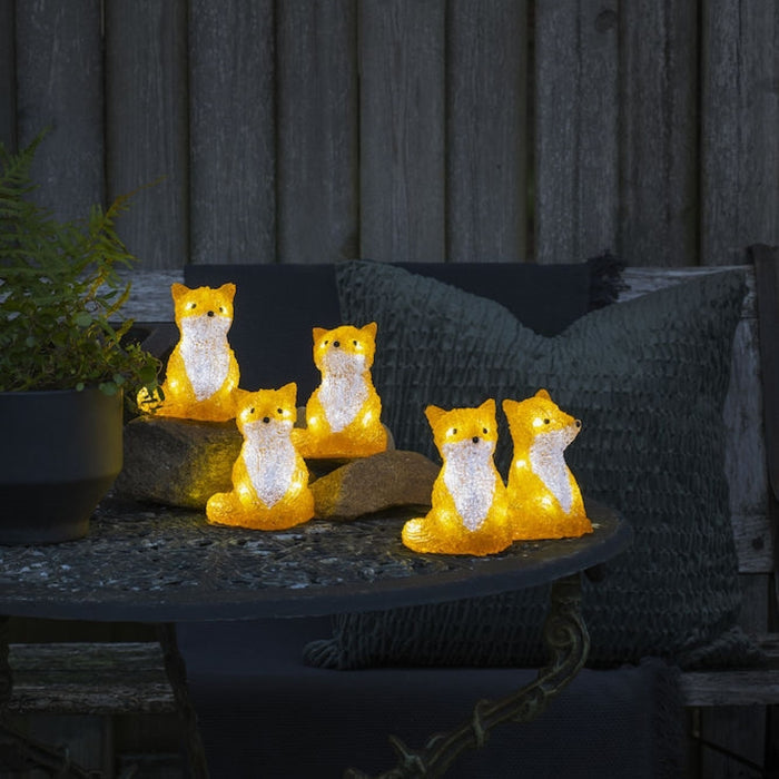 Acrylic Fox Lights - Set of 5
