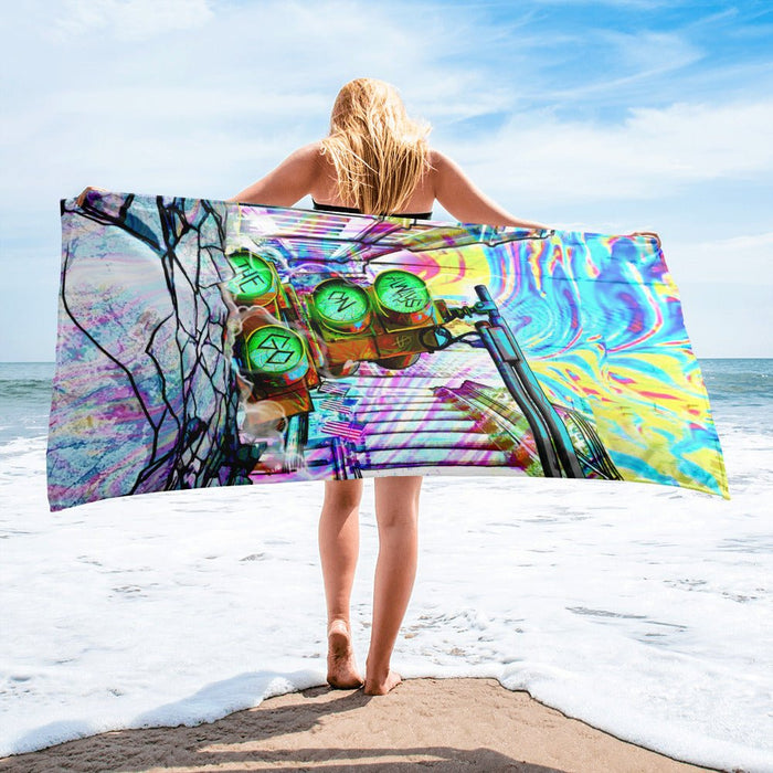 ALWAYS ON THE GO BEACH TOWEL - REBHORN DESIGN