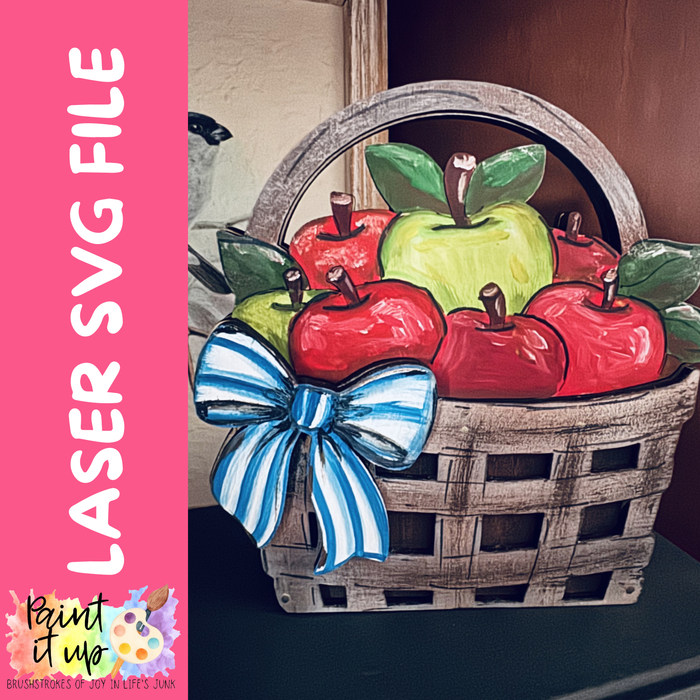 Apple Basket Chunky Shelf Sitter SVG file (please read file description carefully)