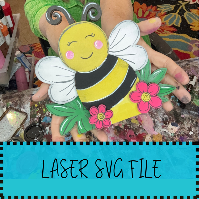 Bashful Bumblebee Shelf Sitter SVG file (please read file description carefully)