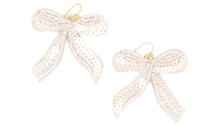 Beaded Bow Earrings