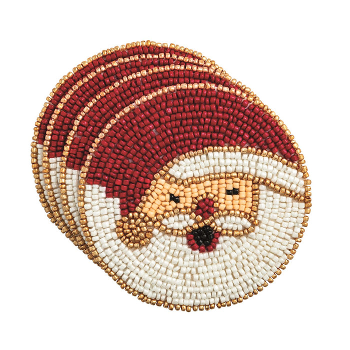 Beaded Christmas Coasters