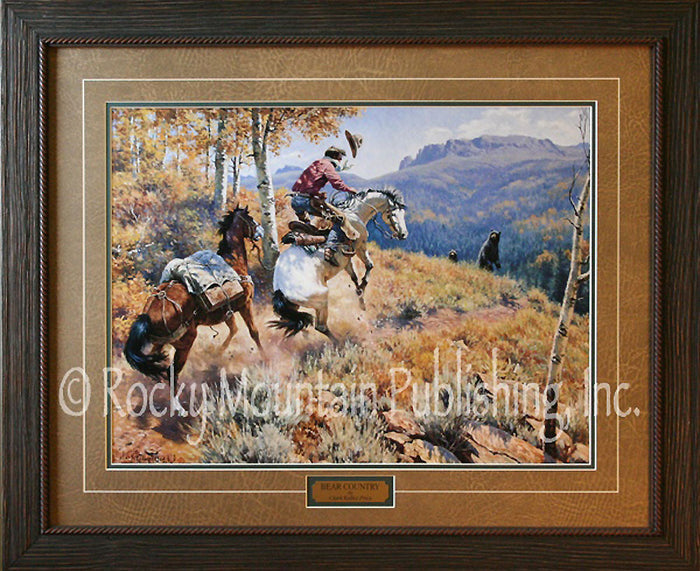 Bear Country Western Custom Framed Art Prints by Clark Kelley Price