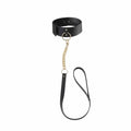 Bijoux Indiscrets Maze Choker with Leash - Vegan Leather Collar & Restraint Black