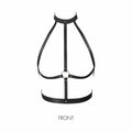 Bijoux Indiscrets Maze H-Harness - Vegan Leather BDSM Body Harness Black