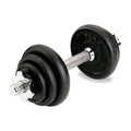 BLACK PAINTED DUMBBELL 1 PIECE SET (15KG)