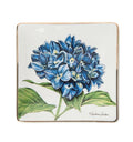 Blue and White Hydrangea Trinket Dish with Gold detail