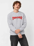 Buzo Thrasher Crew Chains Gris Melange — vista principal