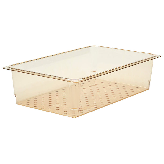 Cambro 15CLRHP150 - High Heat Colander Insert - Full-Size x 5"D - Amber