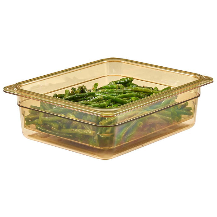 Cambro 23CLRHP150 - High Heat Colander Insert - Half-Size x 3"D - Amber