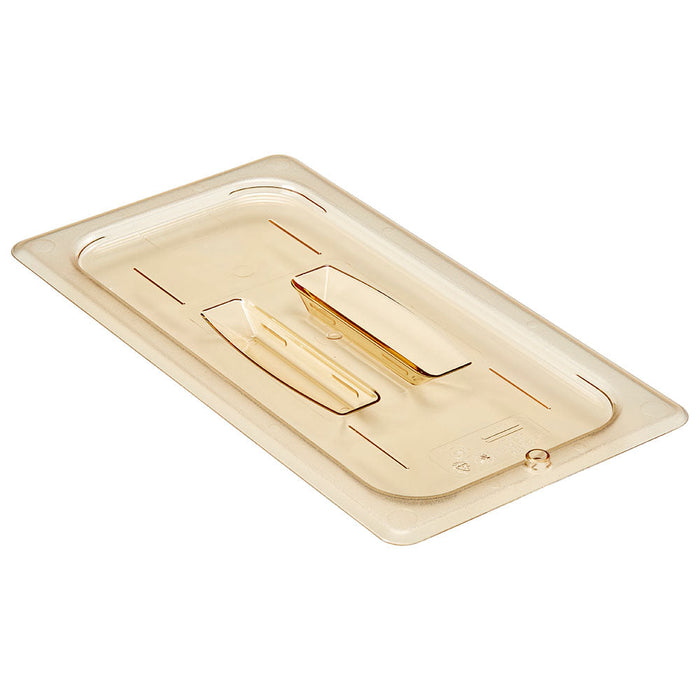 Cambro 30HPCH150 - High Heat Cover with Handle - Third-Size - Amber