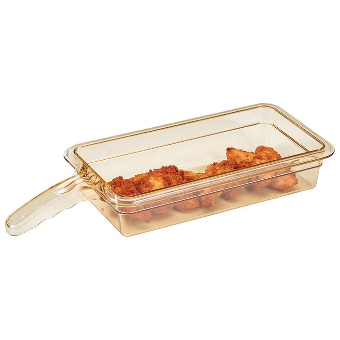 Cambro 32HP1H150 - High Heat Food Pan - 1 Handle - Third-Size x 2-1/2"D - Amber