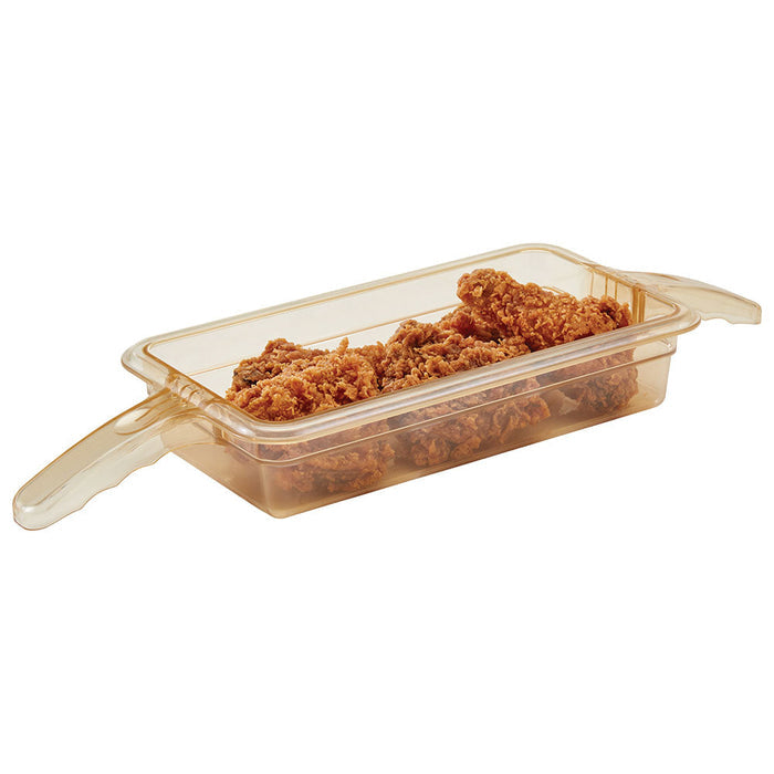 Cambro 32HP2H150 - High Heat Food Pan - 2 Handles - Third-Size x 2-1/2"D - Amber