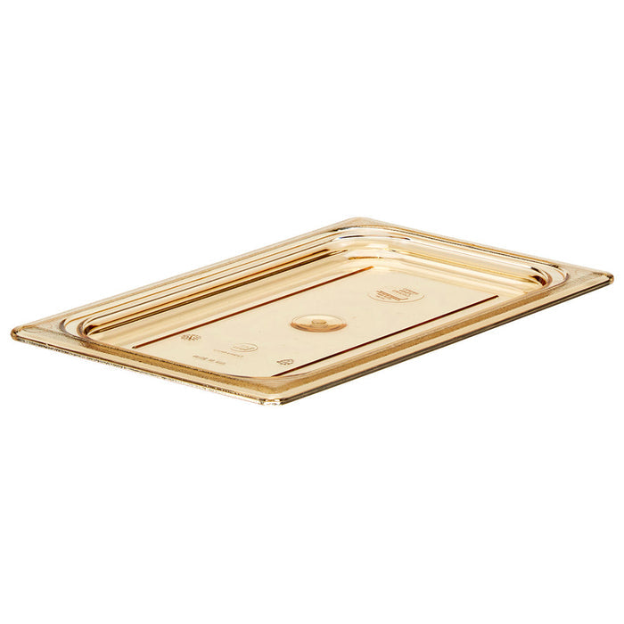 Cambro 40HPC150 - High Heat Flat Cover - Fourth-Size - Amber