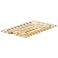 Cambro 40HPCHN150 - High Heat Notched Cover with Handle - Fourth-Size - Amber