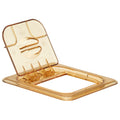 Cambro 60HPL150 - High Heat Cover with FlipLid - Sixth-Size - Amber