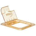 Cambro 60HPLN150 - High Heat Cover with Notched FlipLid - Sixth-Size - Amber
