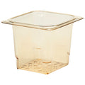 Cambro 65CLRHP150 - High Heat Colander Insert - Sixth-Size x 5"D - Amber