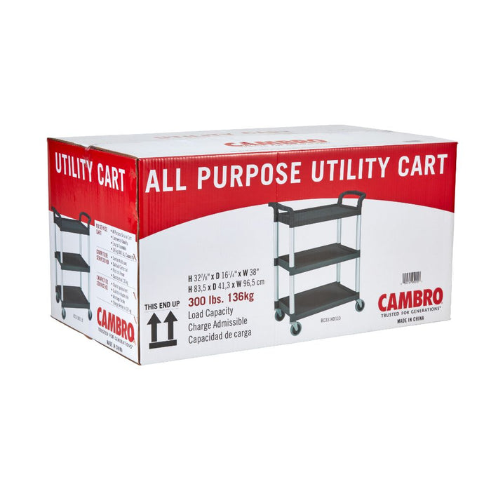 Cambro BC331KD - 32"L Utility Busing Cart - 300 lb. Capacity - Choose Color