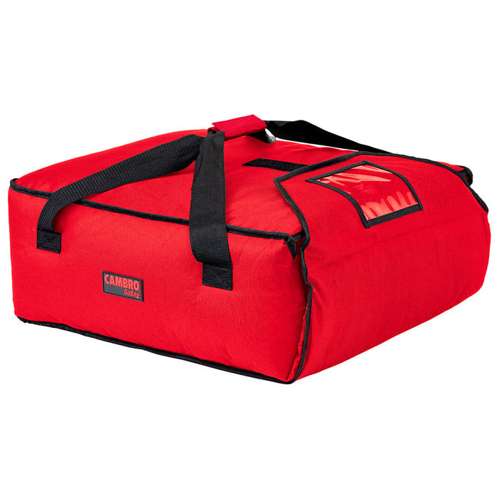 Cambro GBP318521 - 17-1/2" x 20" Nylon Pizza Delivery Bag - Holds (3) 18" Boxes - Red