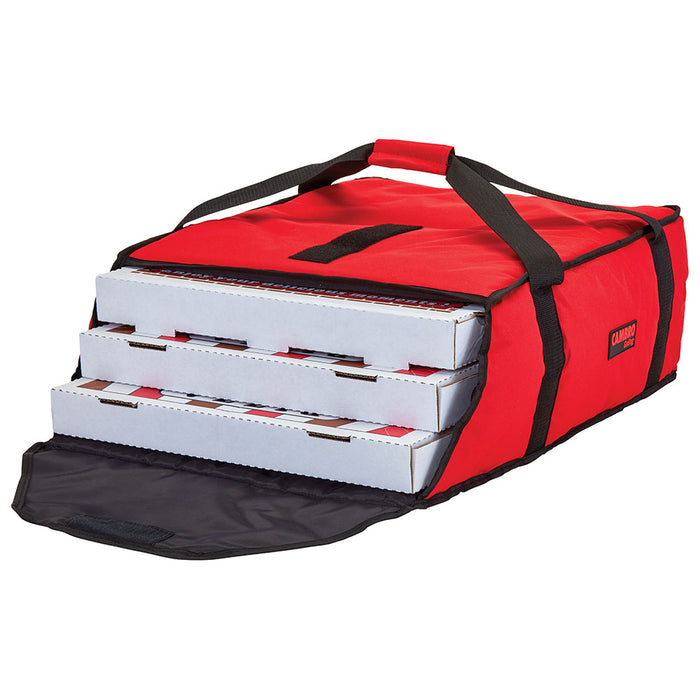 Cambro GBP318521 - 17-1/2" x 20" Nylon Pizza Delivery Bag - Holds (3) 18" Boxes - Red