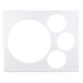 Cambro SBH15148 - Food Bar Template - Holds 15"D Salad Bowl and (3) Crocks - White