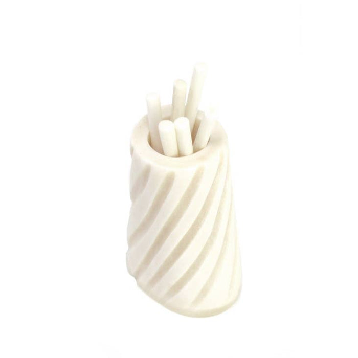 Carved Bone Cocktail Picks and Vessel