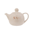 CERAMIC SEAPOT TEAPOT WITH SEASHELL LID