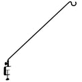Clamp on deck bracket on a white background