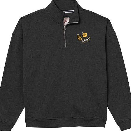 CSULB Cluster Hibiscus 1/4 Zip - Onyx, League