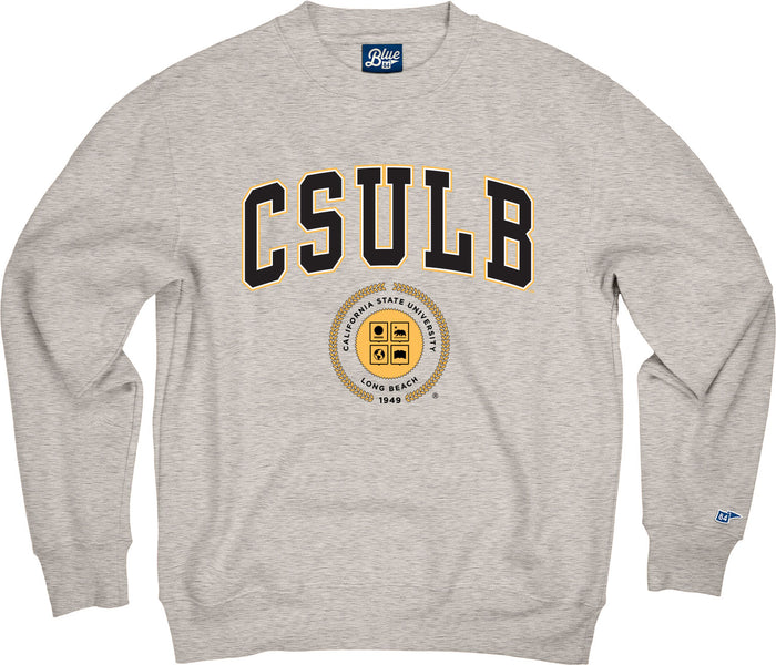 CSULB Middle Seal Crew - Oxford, Blue 84