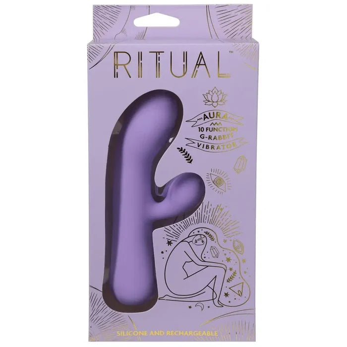 Doc Johnson® Ritual™ Aura Rechargeable Silicone Rabbit Vibrator - Rolik®