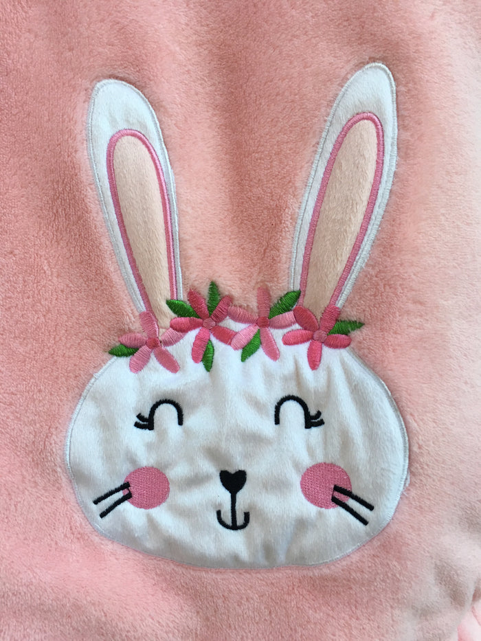 Easter Bunny Face Blanket Throw