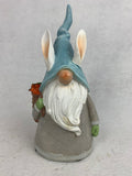 Easter Gnome with Bunny Ears Carrying Backpack of Carrots