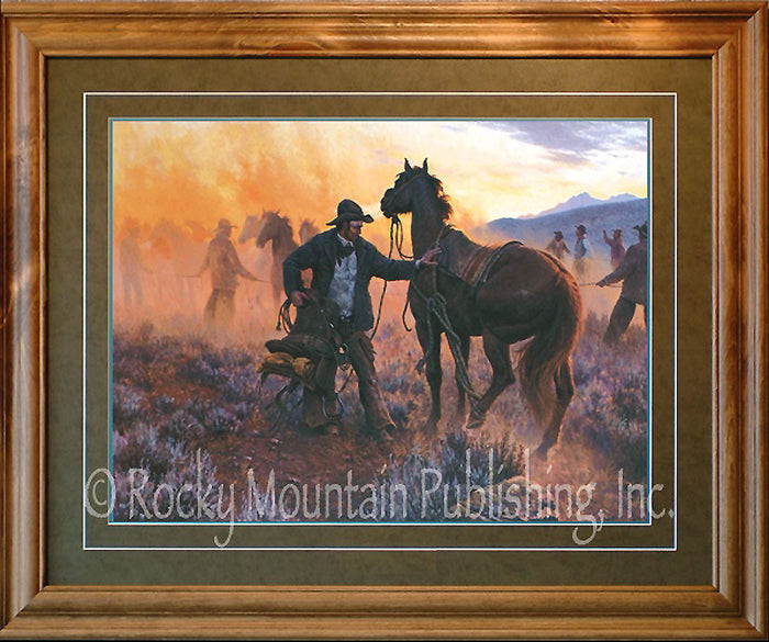Easy Big Fella Custom Framed Paper Print Western Art prints by Clark Kelley Price
