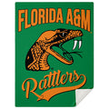 Famu Rattler Green Microfleece Blanket