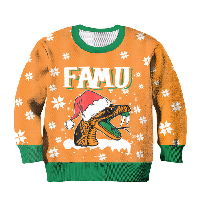 Famu Rattlers Christmas Sweater Full AOP v3149(Kids & Adult)