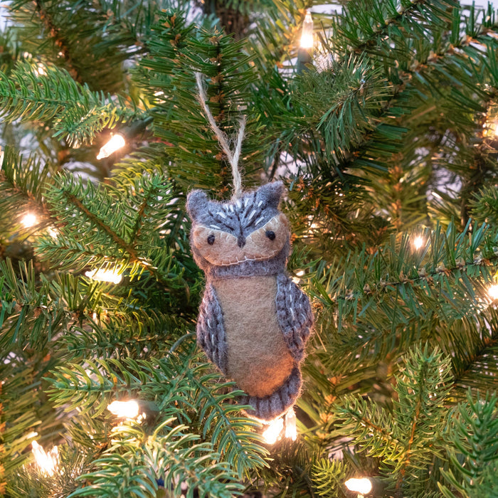 Felt Owl Ornaments