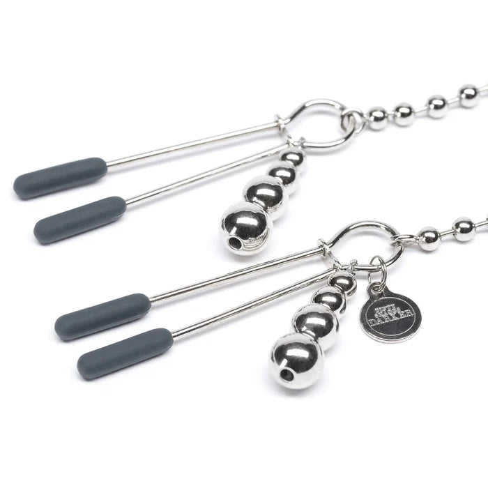 Lovehoney® Fifty Shades Darker At My Mercy Chained Nipple Clamps Silver