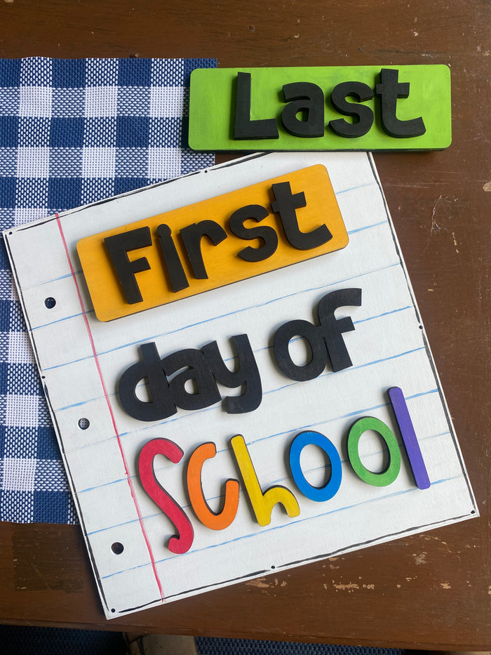 First/Last Day of School Photo Board