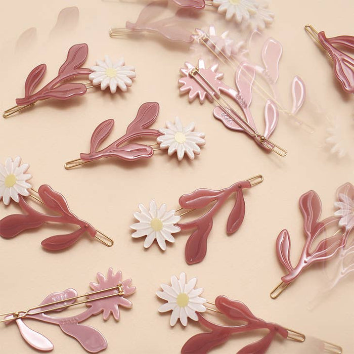 Floral Hair Barrette Set