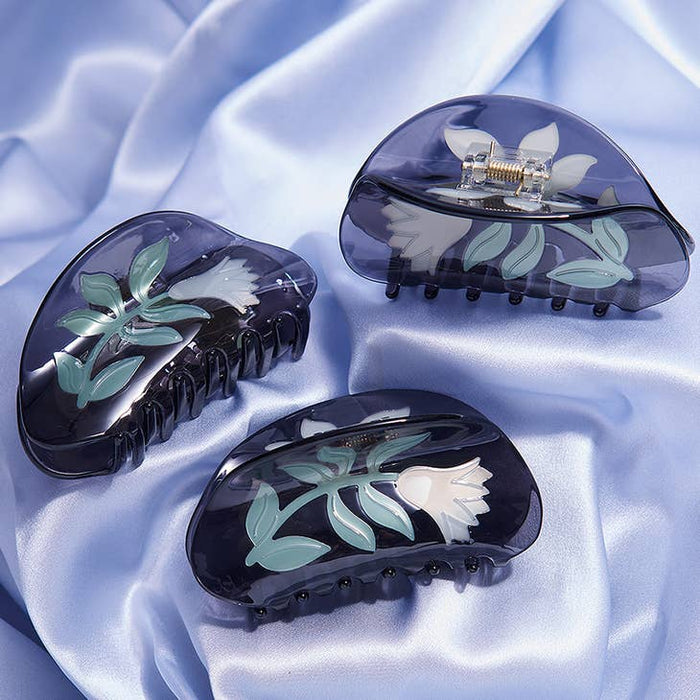 Flower Hair Claw Clips